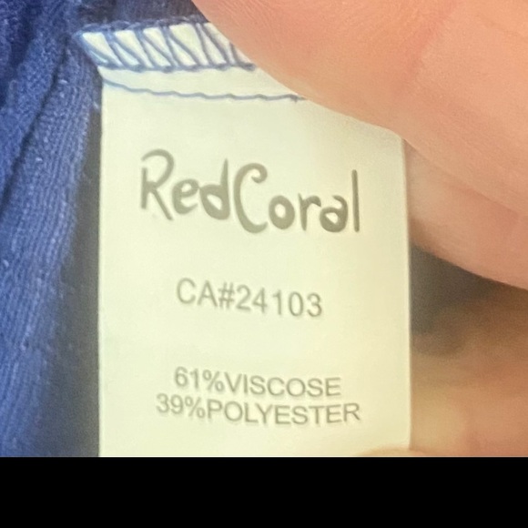 Red Coral Beautiful Royal Blue Layered Blouse Size L - Picture 4 of 6